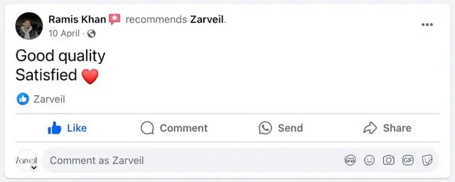 Zarveil's Customer Review